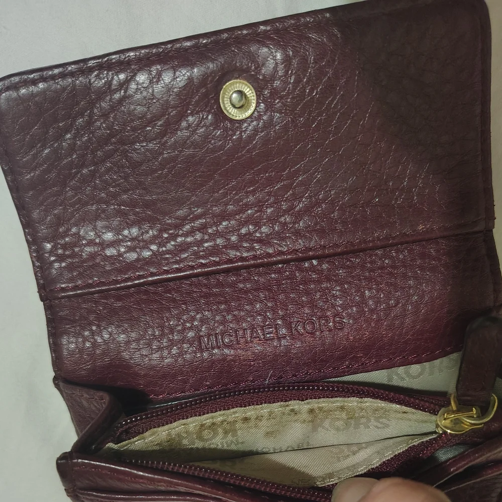 Michael Kors Dark Red Leather Card Holder